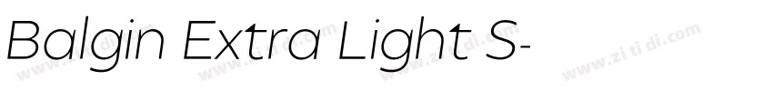 Balgin Extra Light S字体转换